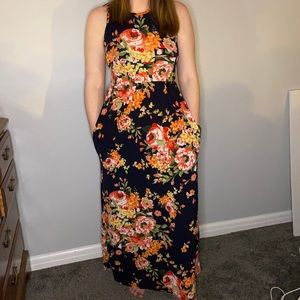 floral maxi dress